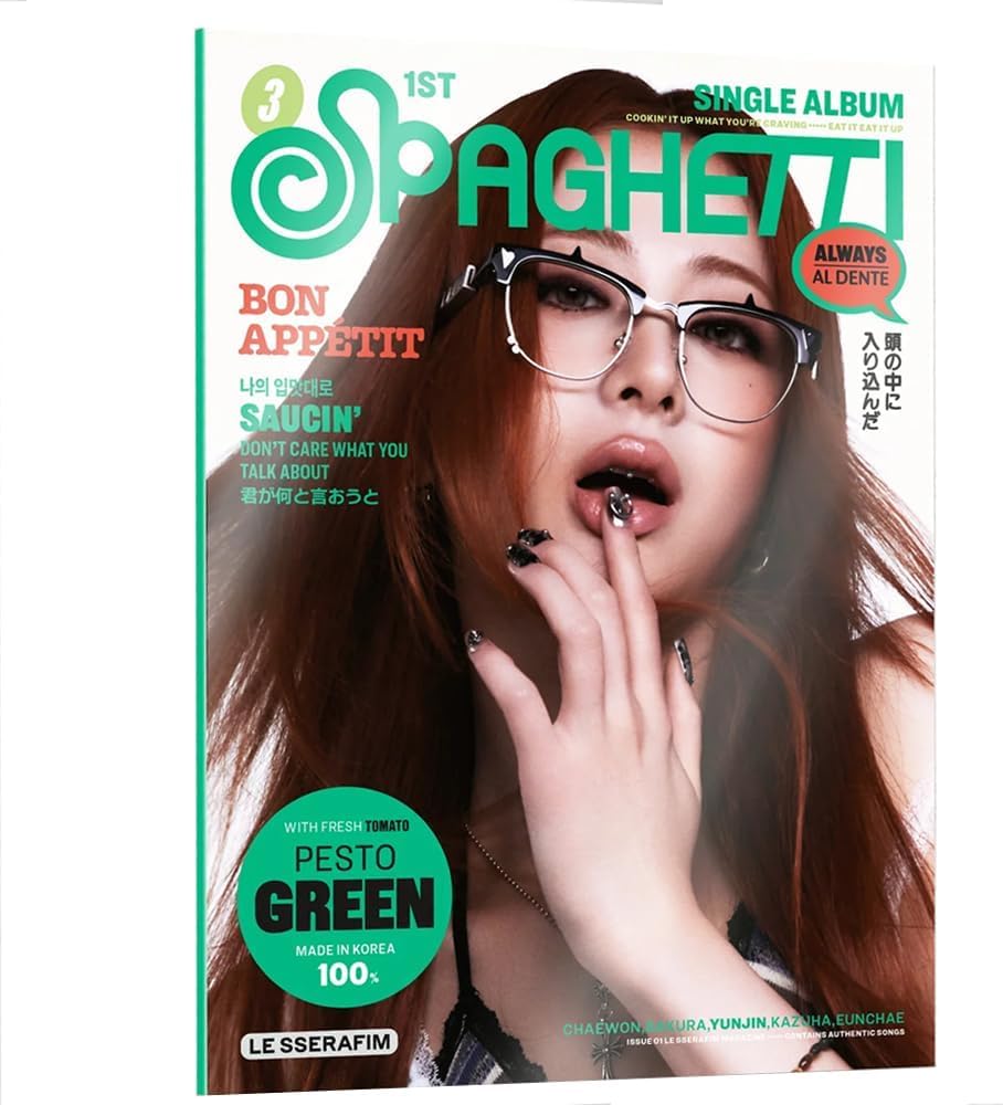 Amazon.com: LE SSERAFIM SPAGHETTI Compact Album [Huh Yunjin Ver