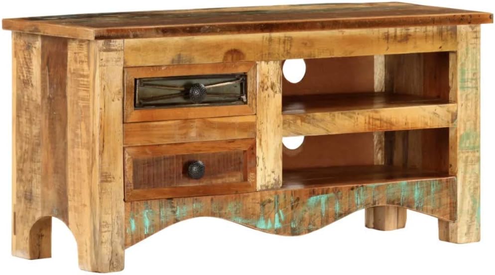 Rustic TV Stand Industrial Vintage Furniture Small Media