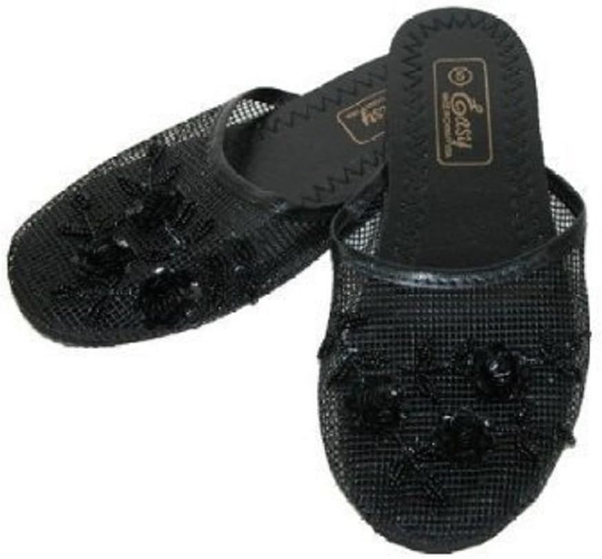 Easy USA Women's Mesh Slippers with Sequin