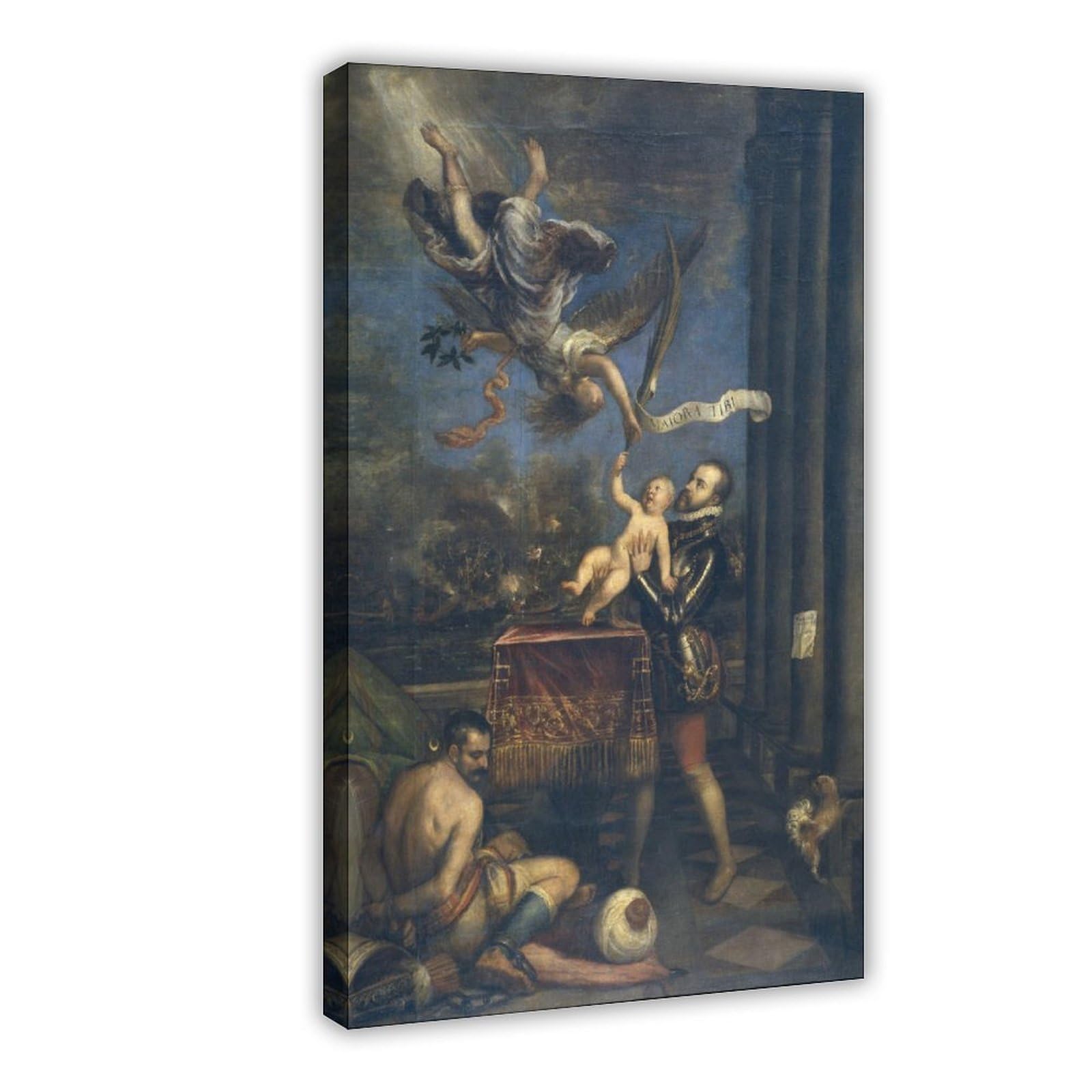 WCYB Allegory of The Battle of Lepanto by Paolo Veronese Prints Posters Canvas Deco Paintings Wall Art For Office Frame 16" L X 24" W