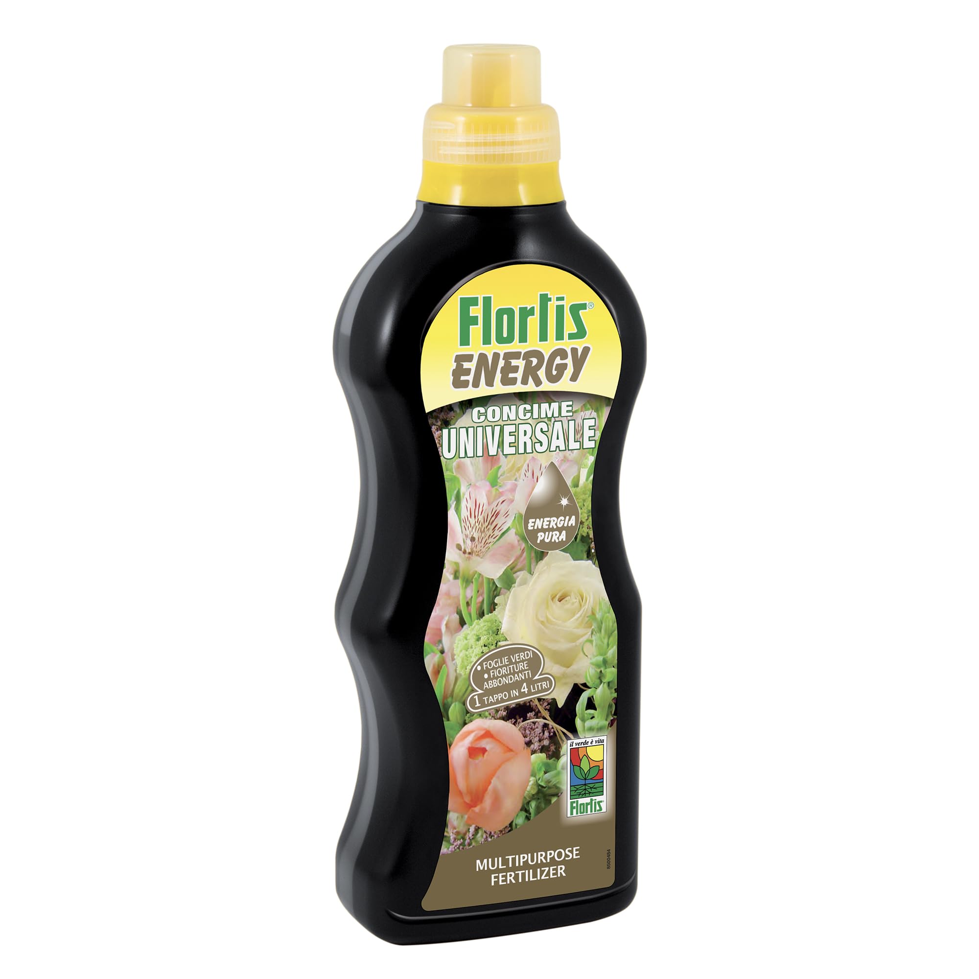 Flortis, Energy Universale, Concime a Base di estratti Vegetali, Adatto per tutti i Tipi di Pianta da Fiore, Aumenta il Metabolismo della Pianta, Formato da 1200 g