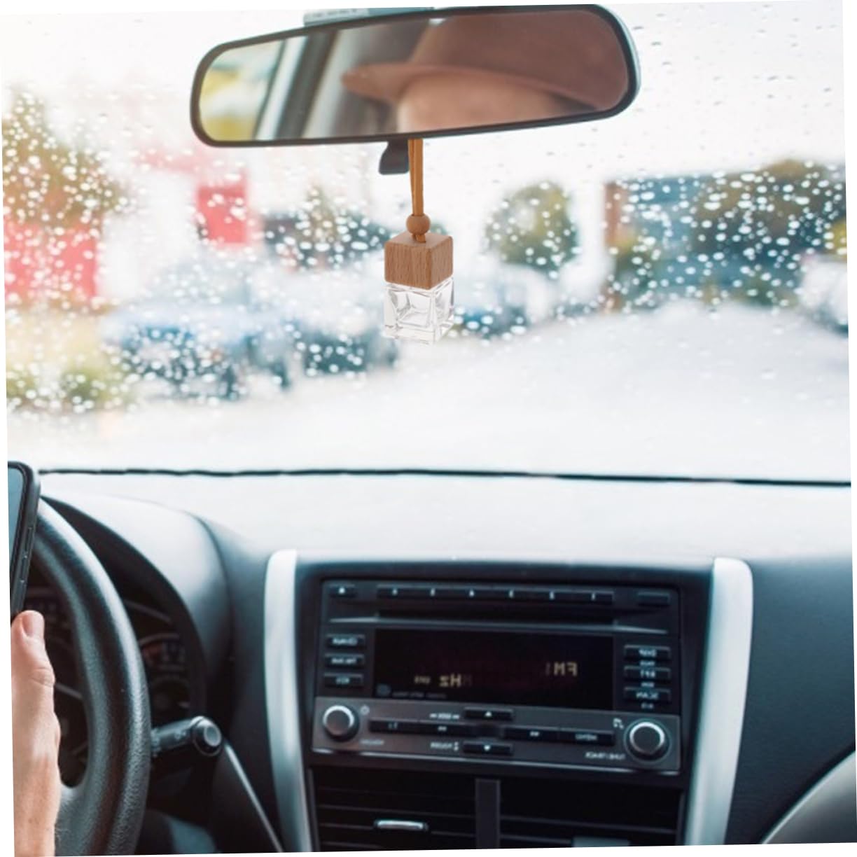 Gatuida 12piezas Botella De Perfume Colgante Para Coche De Diseño Haya Ambientador Reutilizable Para Aromaterapia y Eliminación De Olores Accesorios Para Automóviles y Hogar