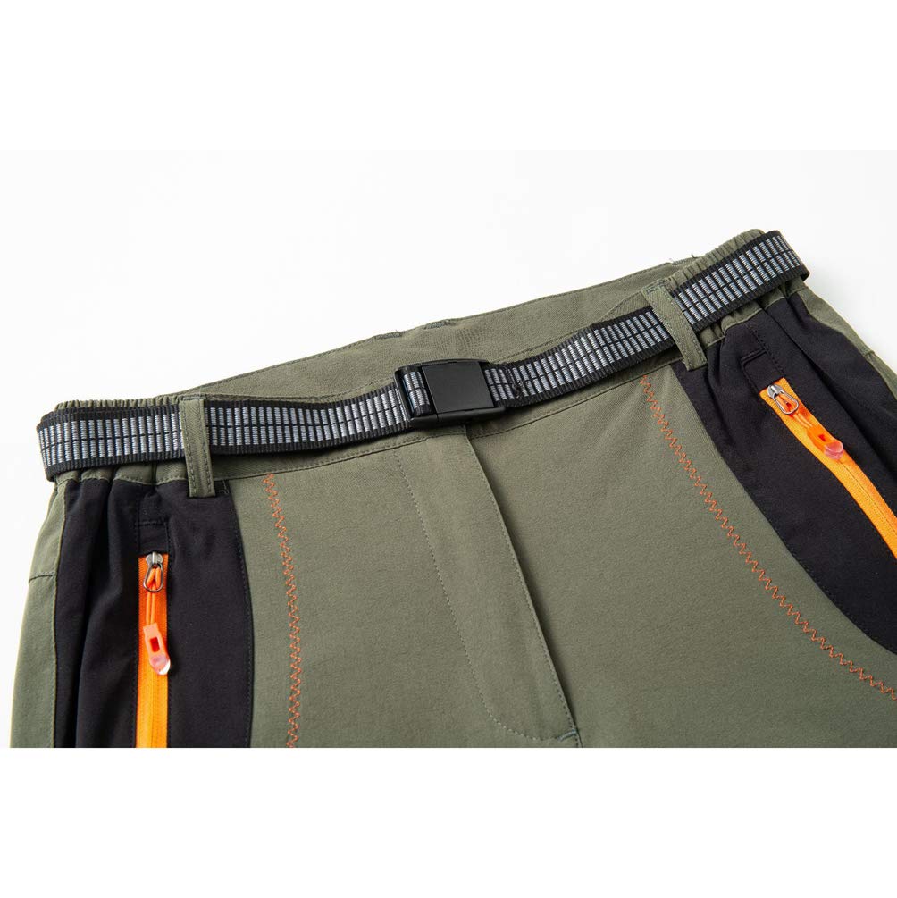 Pantalones de Montaña Senderismo Impermeables Softshell Secado Rápido Térmico Elásticos Verde XL