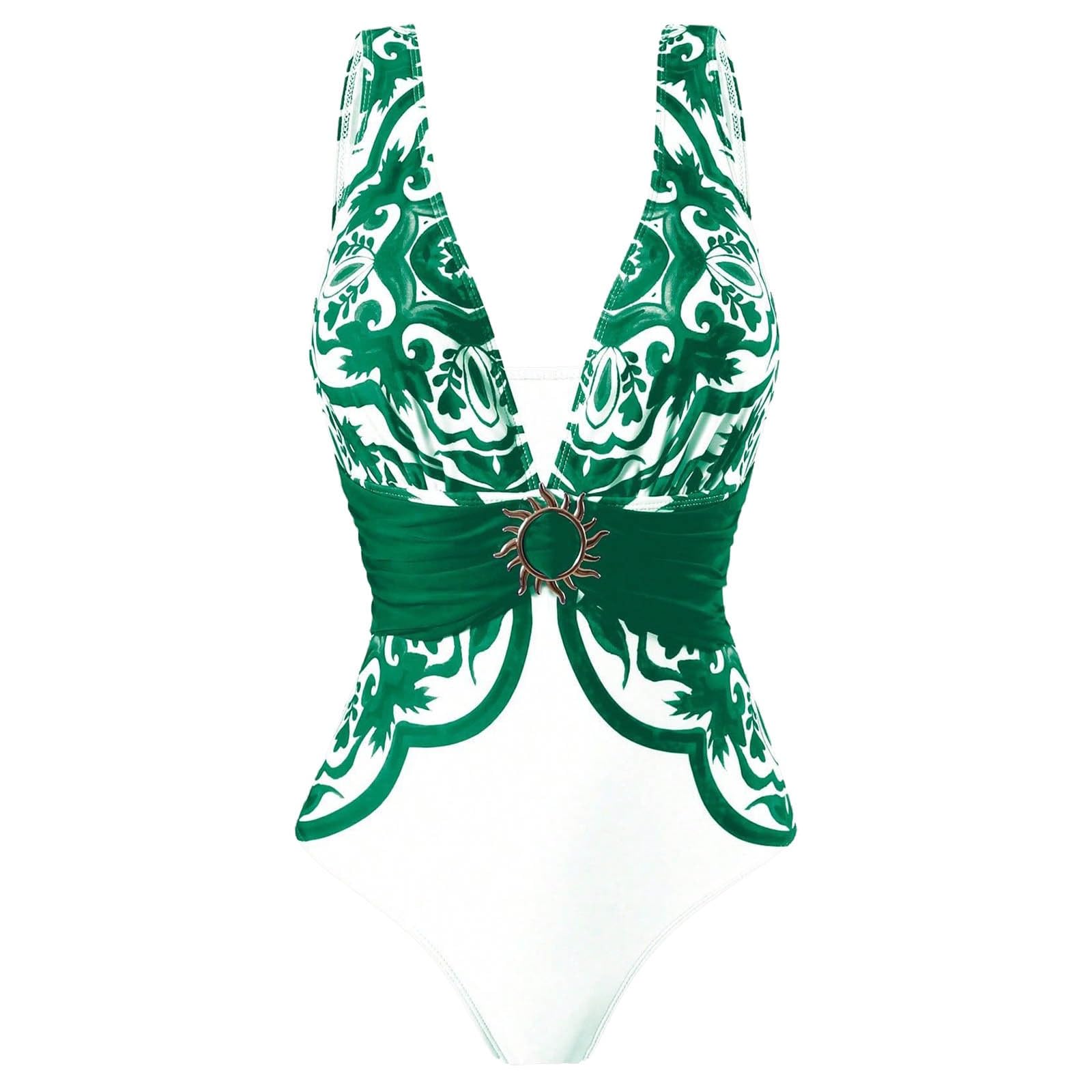 2026 Donna Bikini Reggiseno Mare Triangolo Tanga Abiti da Spiaggia Sexy, Taglio Alto con Lacci Costumi Stampa Floreale Imbottito, Perizoma Beachwear Due Pezzi Set#2