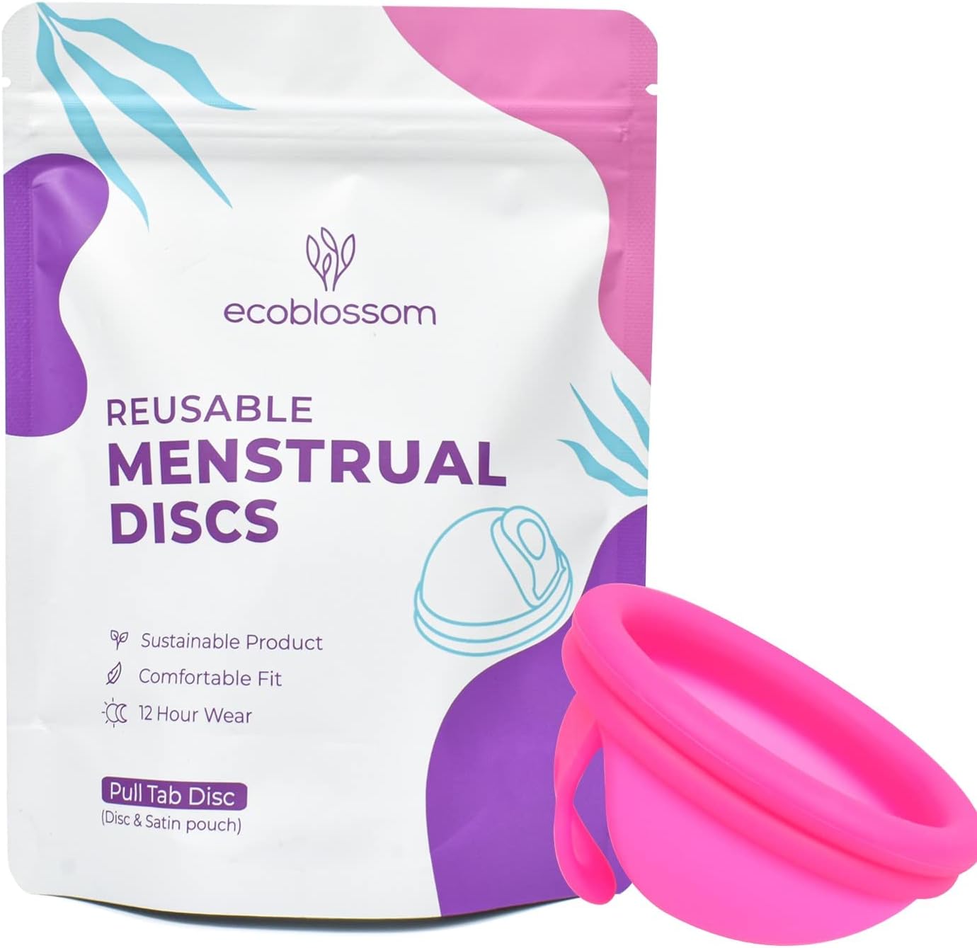 Ecoblossom Reusable Menstrual Disc Menstrual Cup Soft Period Disc for Women