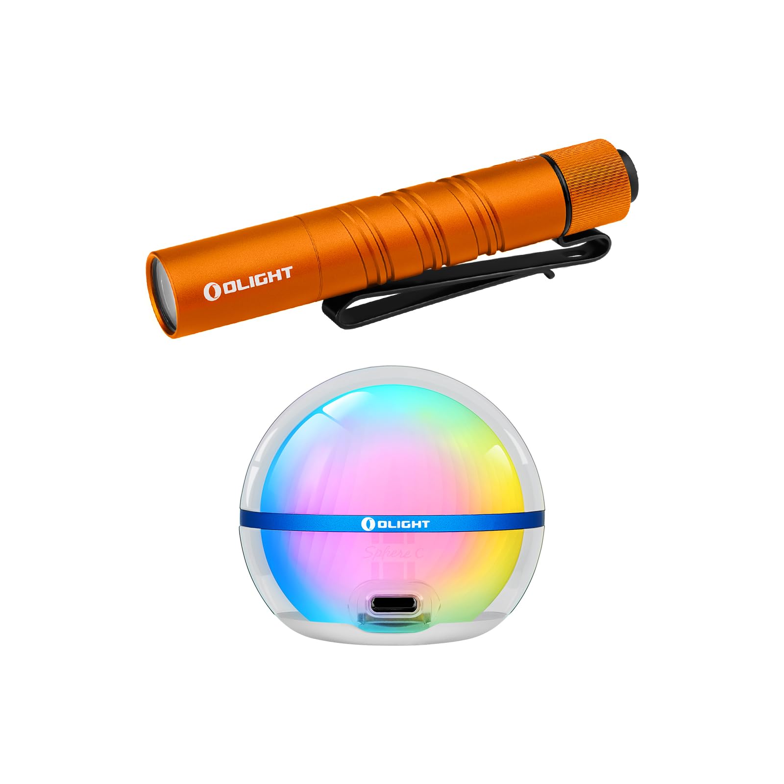 OLIGHT I3T 2 EOS Pocket EDC Flashlight Bundle with Sphere C
