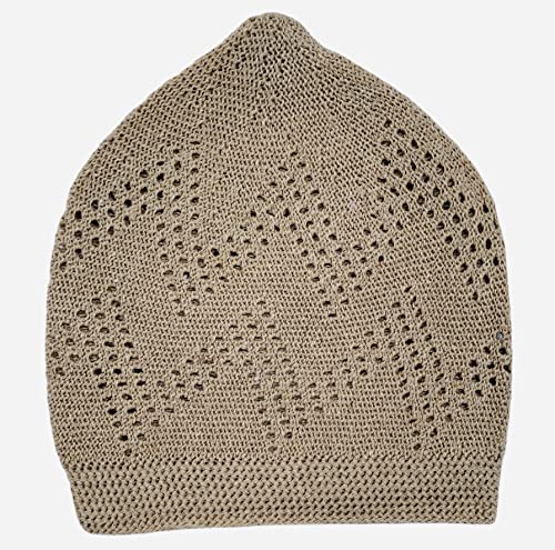 Jilani Handicraft 7X Islamic Muslim Knitting Kufi Topi Prayer Hat Crochet Taqiyah Takke Skull Cap #TOP5