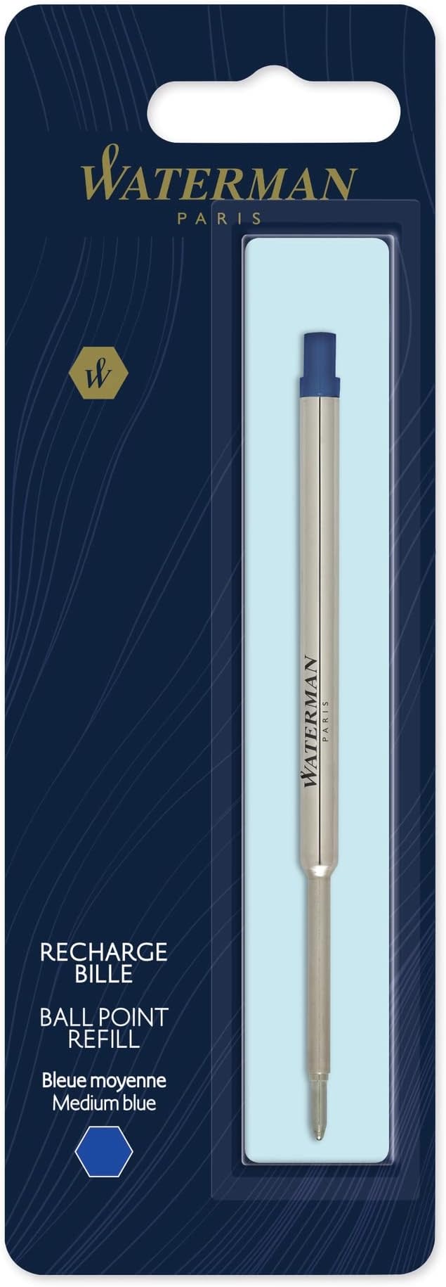 Waterman® Ballpoint Pen Refill, Medium Point, 0.7 mm, Blue Amazon.co