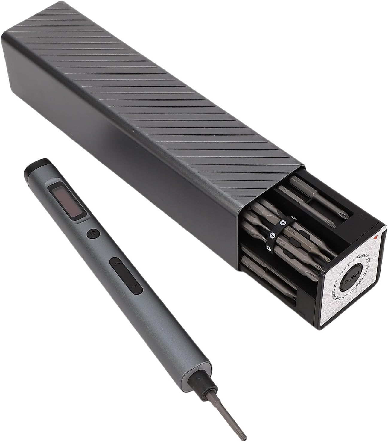 Eujgoov Electric Set, Cordless Digital Display with 4 LED Lights and Rotatable Spindle, for Phone Laptop Tablet Repair