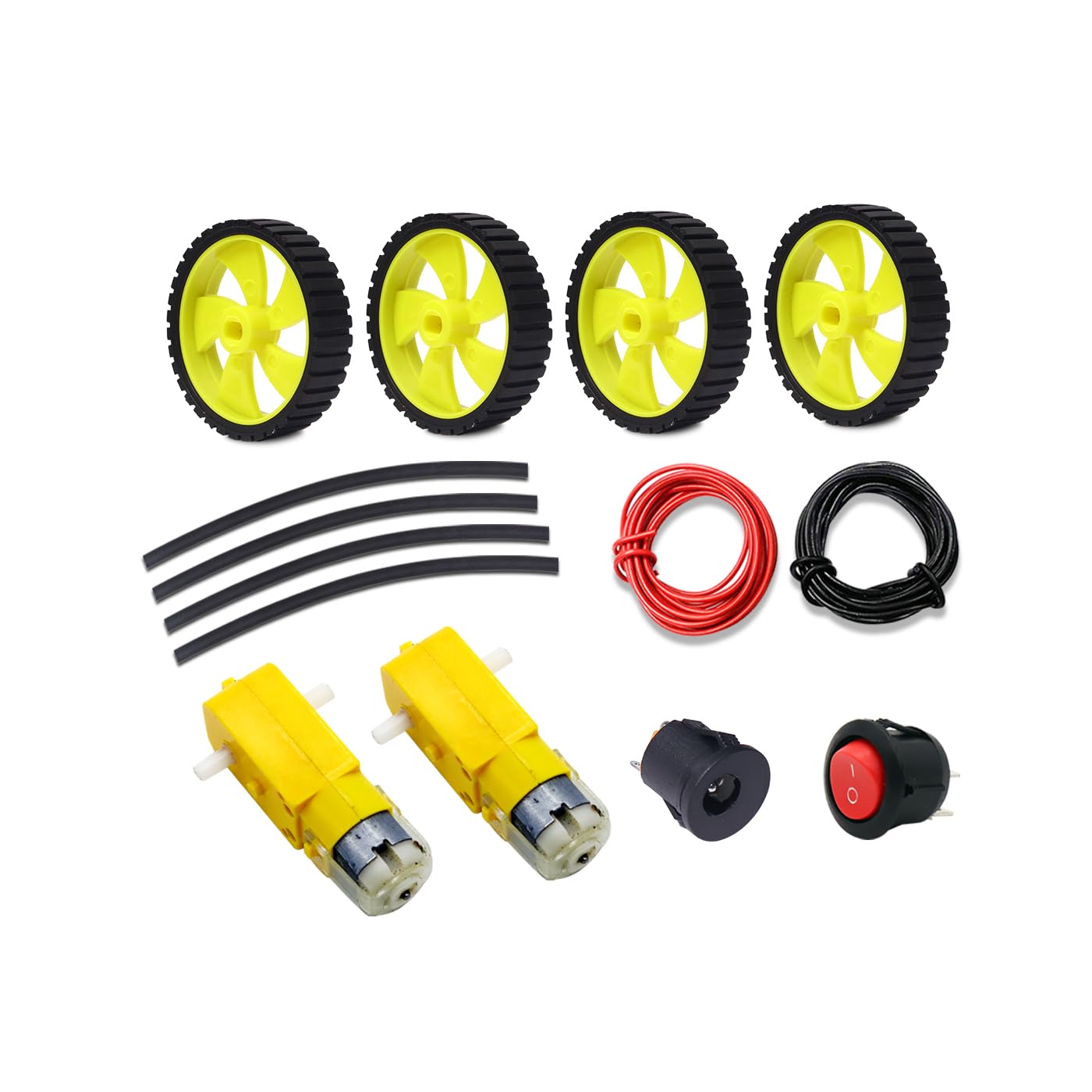 See full amazon price history chart for Electronic Spices Science Project Kit BO Dual Shaft 3v-9v Copper Binding Motor Smart Arduino Toys Car Robot Yellow Wheel Black Rubber Tire-45mm x 11mm Electronic Spices Science Project Kit BO Dual Shaft 3v-9v Copper Binding Motor Smart Arduino Toys Car Robot Yellow Wheel Black Rubber Tire-45mm x 11mm (B0CQR5MY97) Amazon Price History, Amazon Price Tracker