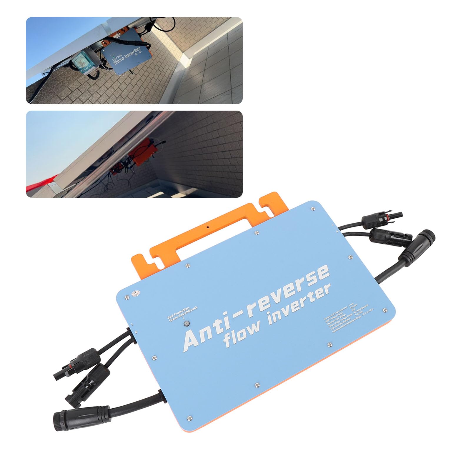 Fockety Micro -Wechselrichter mit Solargitter, IP67 Wasserdicht 800 W MPPT Pure Waving Sinus -Gitterkrawatte mit App -Steuerung, Einphase -Solarenergie -Wechselrichter für Parallel