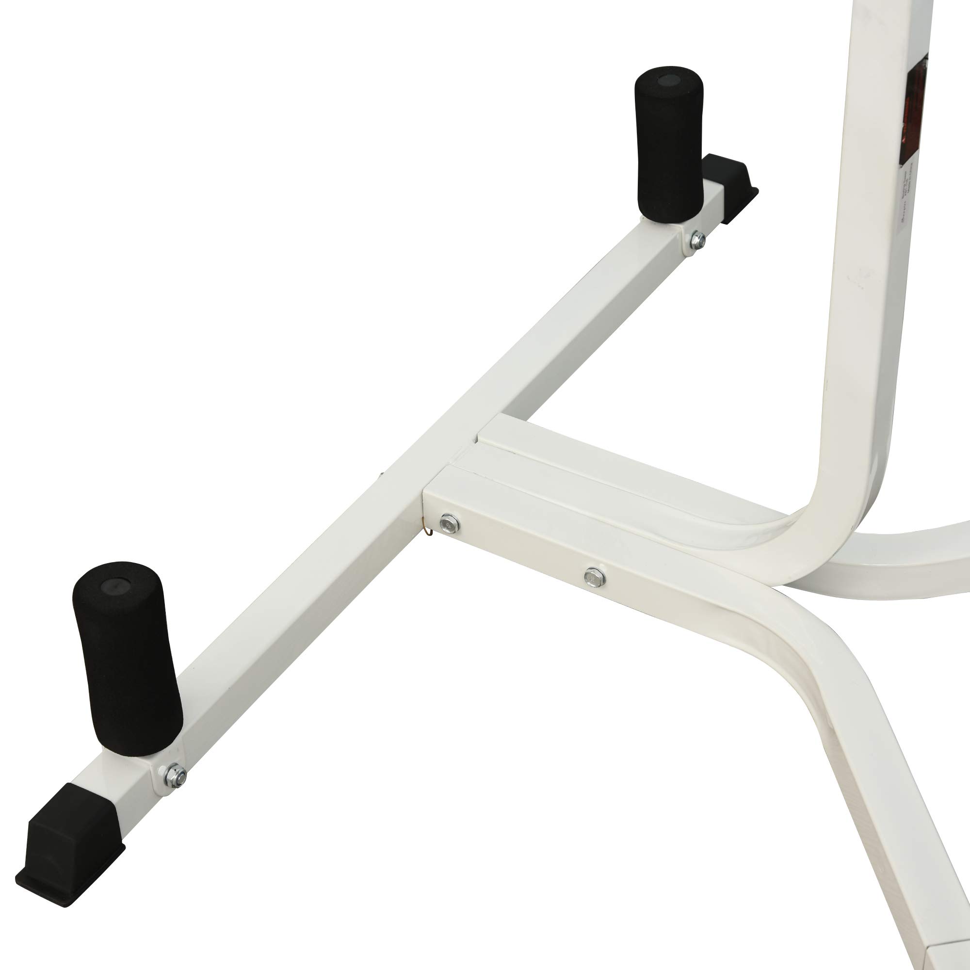 HOMCOM Soporte para saco de boxeo sobre pies autoportantes 2 en 1 con bulbo de velocidad regulable en altura plato redondo, robusto equipo de entrenamiento de acero para el hogar blanco