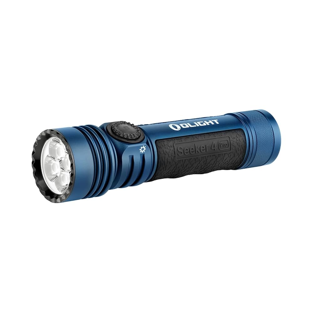 ライト・ランタン Olight Seeker 4 Pro S-P B & i1R2 Pro OLIGHT Seeker 4 Pro Rechargeable Flashlights, 4600 Lumens