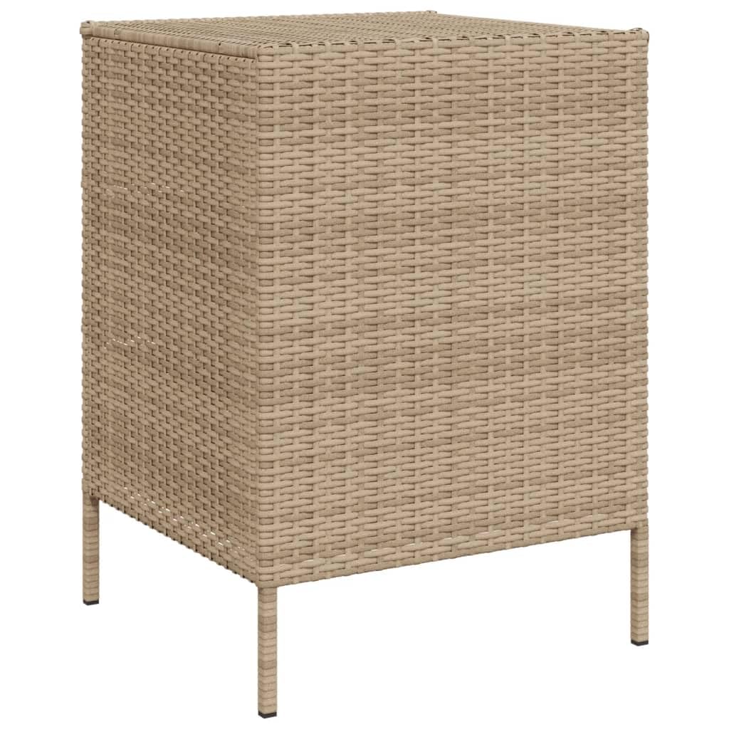 ZEYUAN Armario de almacenaje de jardín ratán PE Beige 55x59x80 cm, Armario Exterior Escobero, Mueble Exterior Almacenaje, Armario Exterior Jardin, Muebles Jardin Exterior - 365554