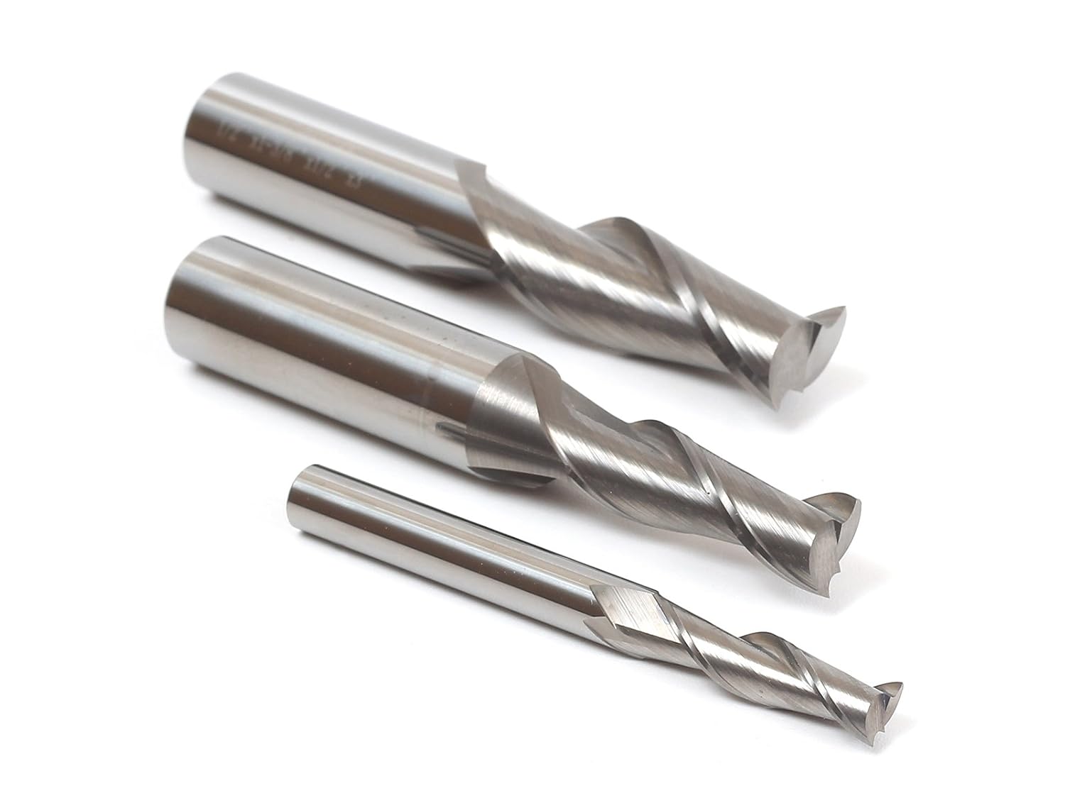 YONICO Router Bits Set CNC End Mill Solid Carbide Up Cut 3 Bit Up Cut 1/2-Inch Shank 14320