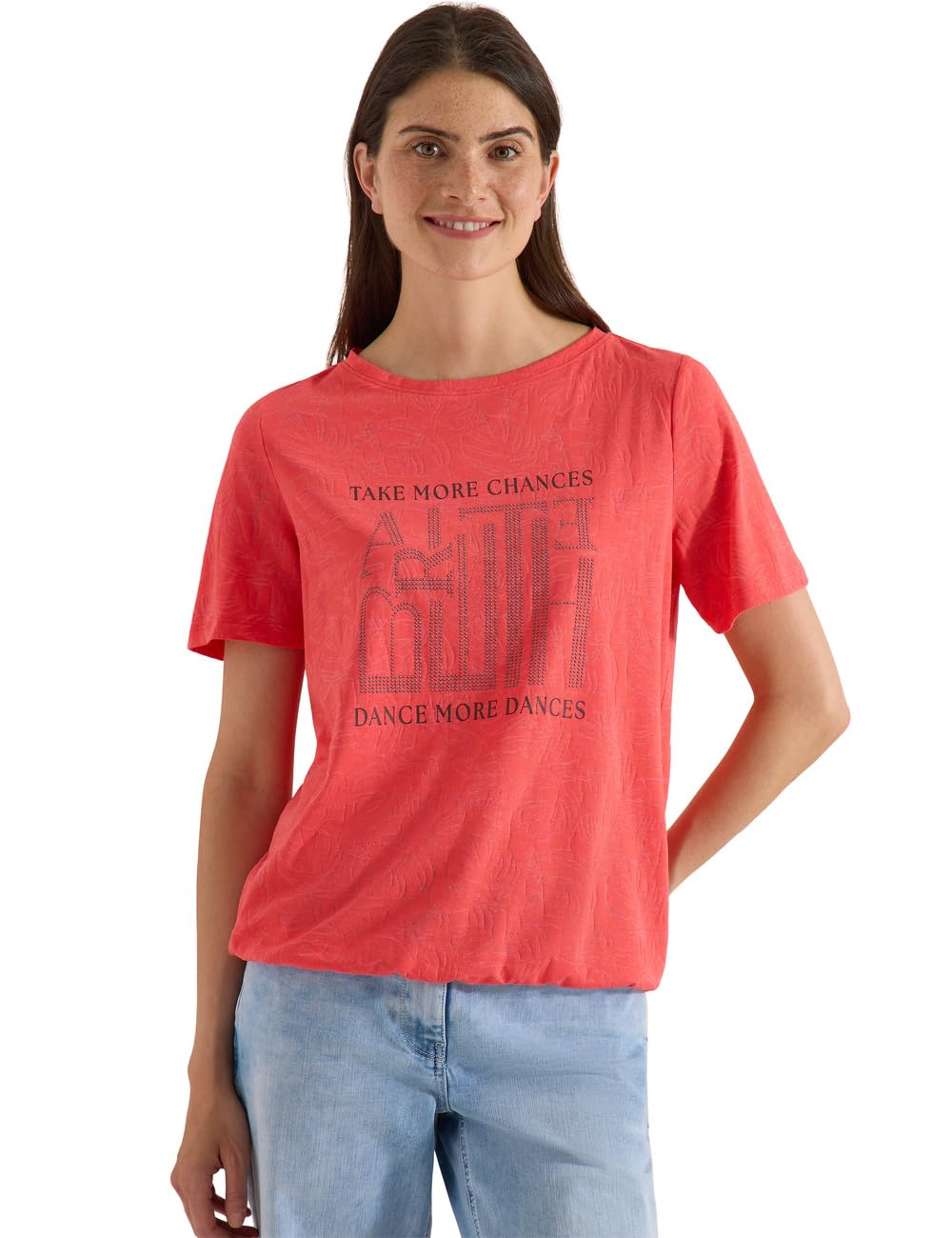Cecil Coral Burnout T-Shirt XS