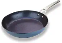 MsMk Frigideira grande, frigideira antiaderente para omelete de carne de 30,5 cm, sem PFOA, cabo que fica frio, revestimento antiaderente de titânio e diamante dos EUA, compatível com indução de base
