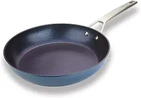 MsMk Frigideira grande, frigideira antiaderente para omelete de carne de 30,5 cm, sem PFOA, cabo que fica frio, revestimento antiaderente de titânio e diamante dos EUA, compatível com indução de base