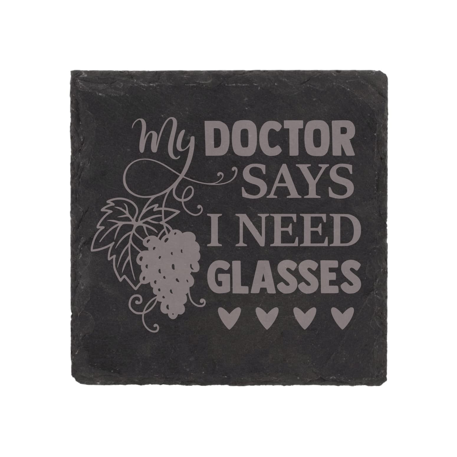 Dessous de verre en ardoise message humoristique idée cadeau originale
