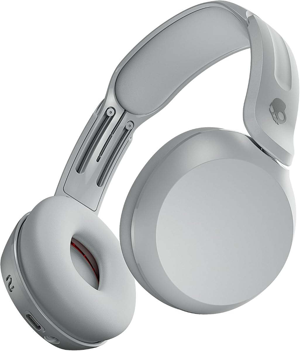 Auriculares supraaurales inalámbricos Bluetooth Icon 180 - Cemento | Batería de 50 horas, ligero y listo para viajar, ajuste seguro, resistente al sudor y al agua, micrófono iPhone Android, plegable
