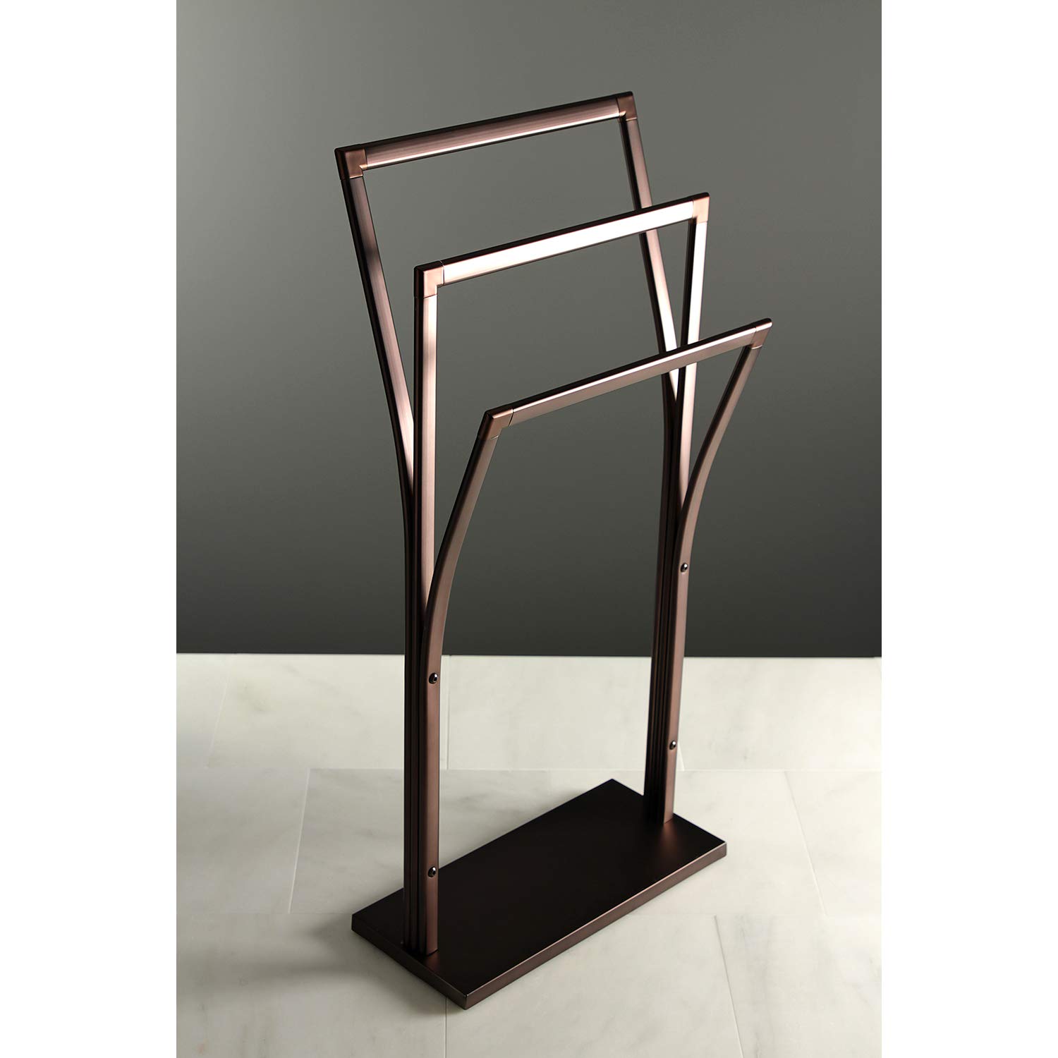Kingston Brass Neapel 5-teiliges Badezimmer-Set – In ölgeriebener Bronze, Mit Handtuchhaltern, Haken & Toilettenpapierhalter