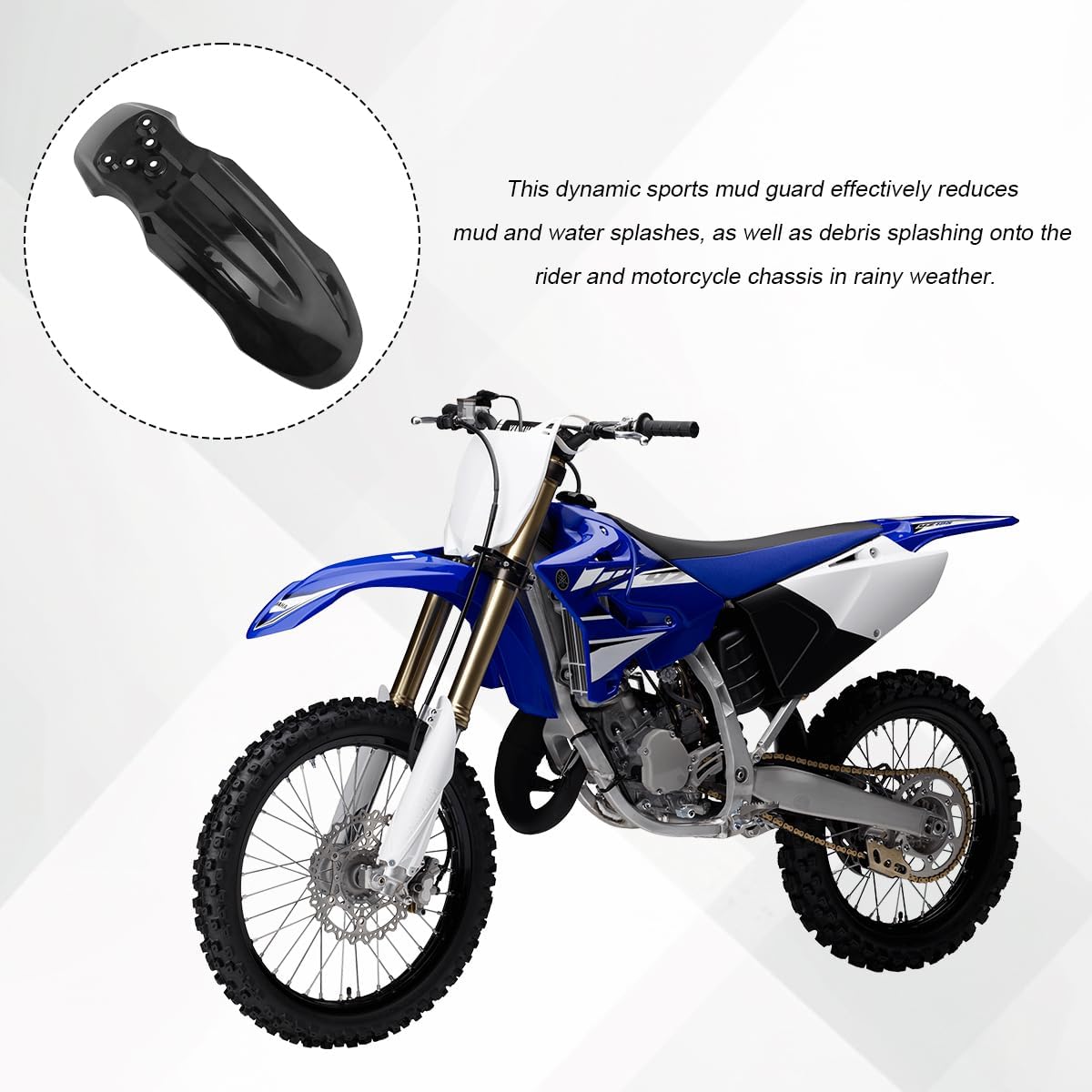 Motorcycle Front Wheel Mudguard, Motorbike Front Fender Protector Parts, Bicycle Number Plate Wheel Mud Guard Accessories, Universal for 125CC Pit PRO Trail Dirt Bike (Black)