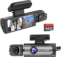 Vista 8 de Cámara de salpicadero delantera y trasera interior, cámara de salpicadero para coches con control de APP, cámara de coche grabadora de conducción
