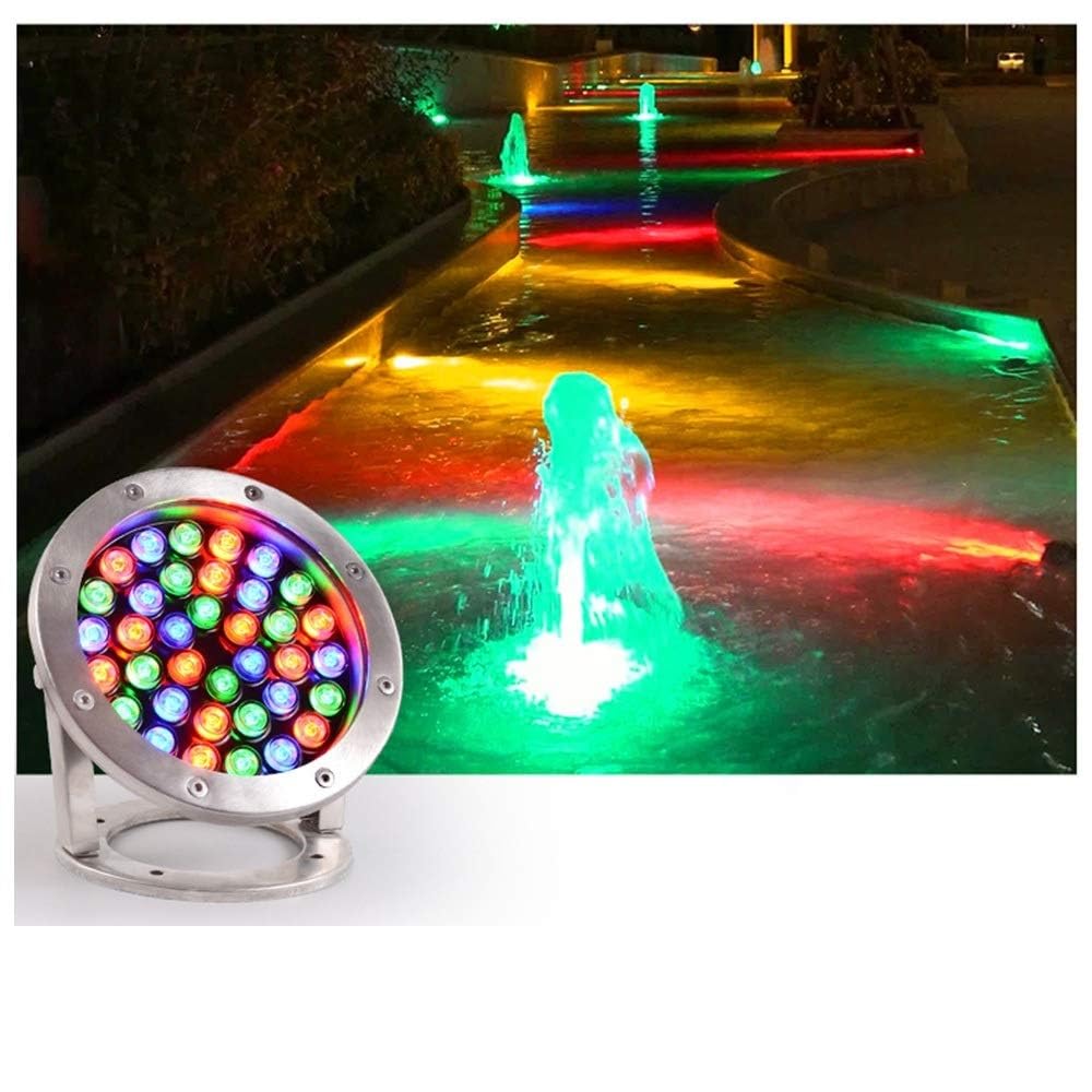 Lumière LED Submersible - Spot Encastrable Exterieur, Projecteur de piscine hors sol étanche IP68 12 V, projecteur de piscine sous-marine à LED en acier inoxydable, pour fête de piscine ( Color : 9W ,