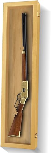 Miniatura 30 de PENNZONI Vitrina de pistola – vitrina de rifle con cerradura – Armarios de armas para rifles y escopetas – Montaje en pared de espada, vitrina