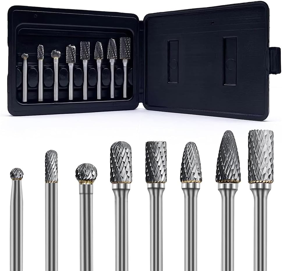 Amazon.com: 8PCS Carbide Burr Set, 1/4