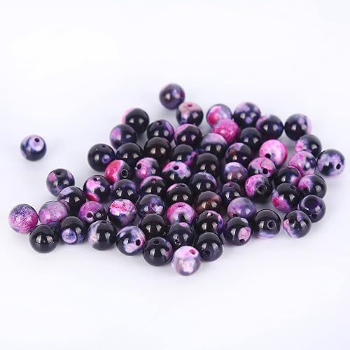 Vista 12 de 47 cuentas de piedra sueltas de ágata verde natural natural de 0.315 pulgadas (0.315 in) para hacer joyas de 15.5 pulgadas, 1 hebra