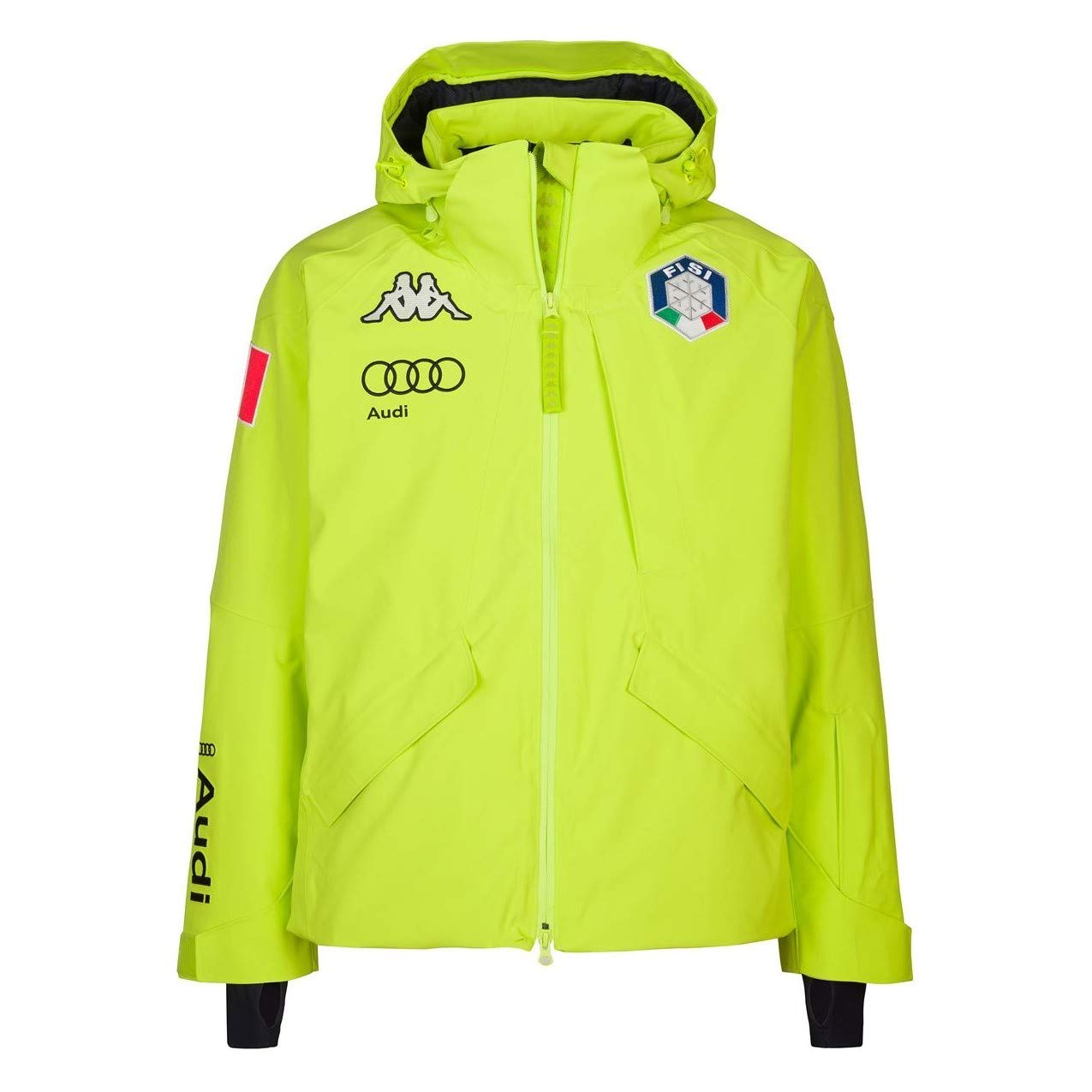 Kappa 6CENTO 611 Fisi, Men's Jacket Italian Ski Federation (L, Green Lime)