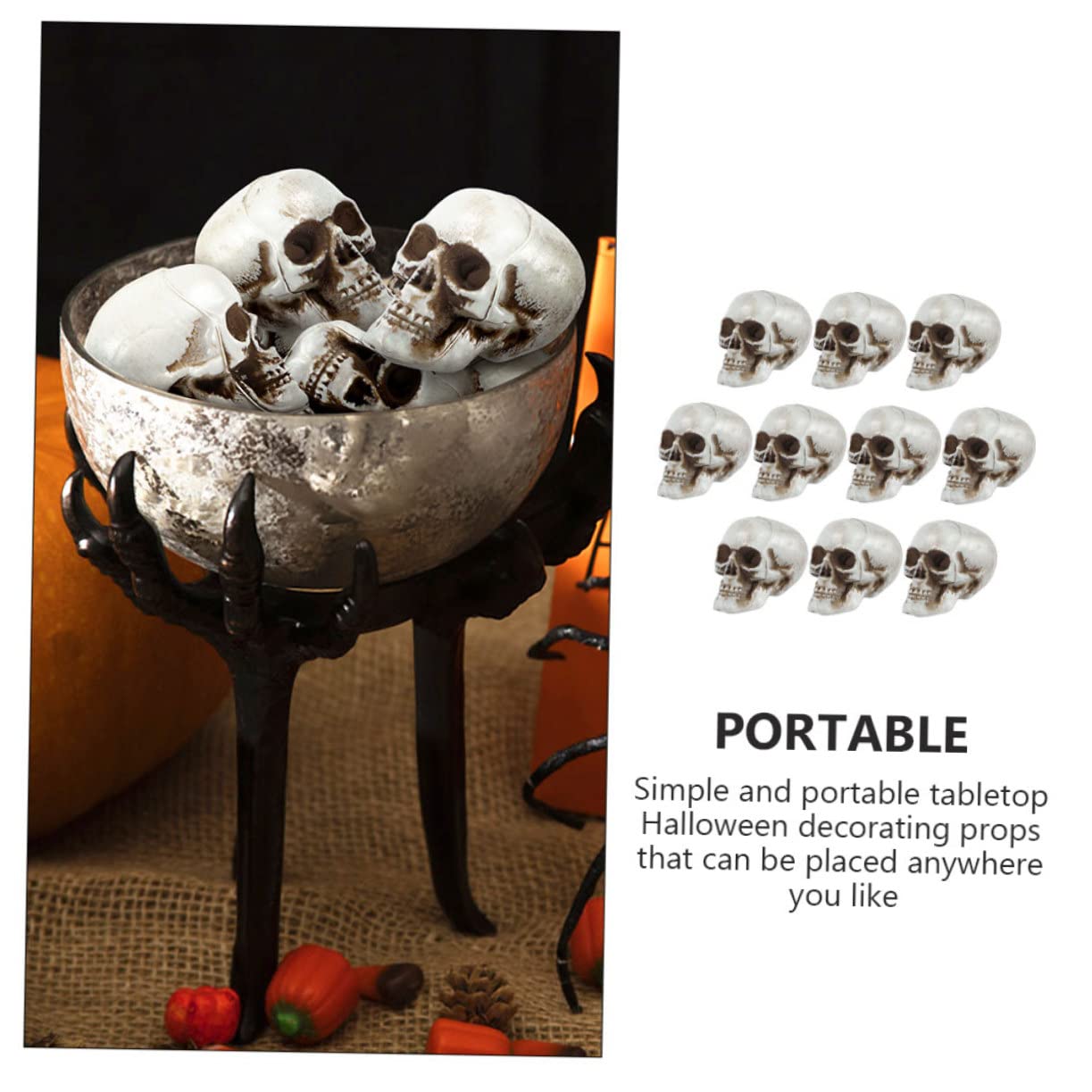 Alipis 30pezzi Scheletro Halloween Realistiche Decorazioni Spaventose Per Festive e Decorazioni Per Ed