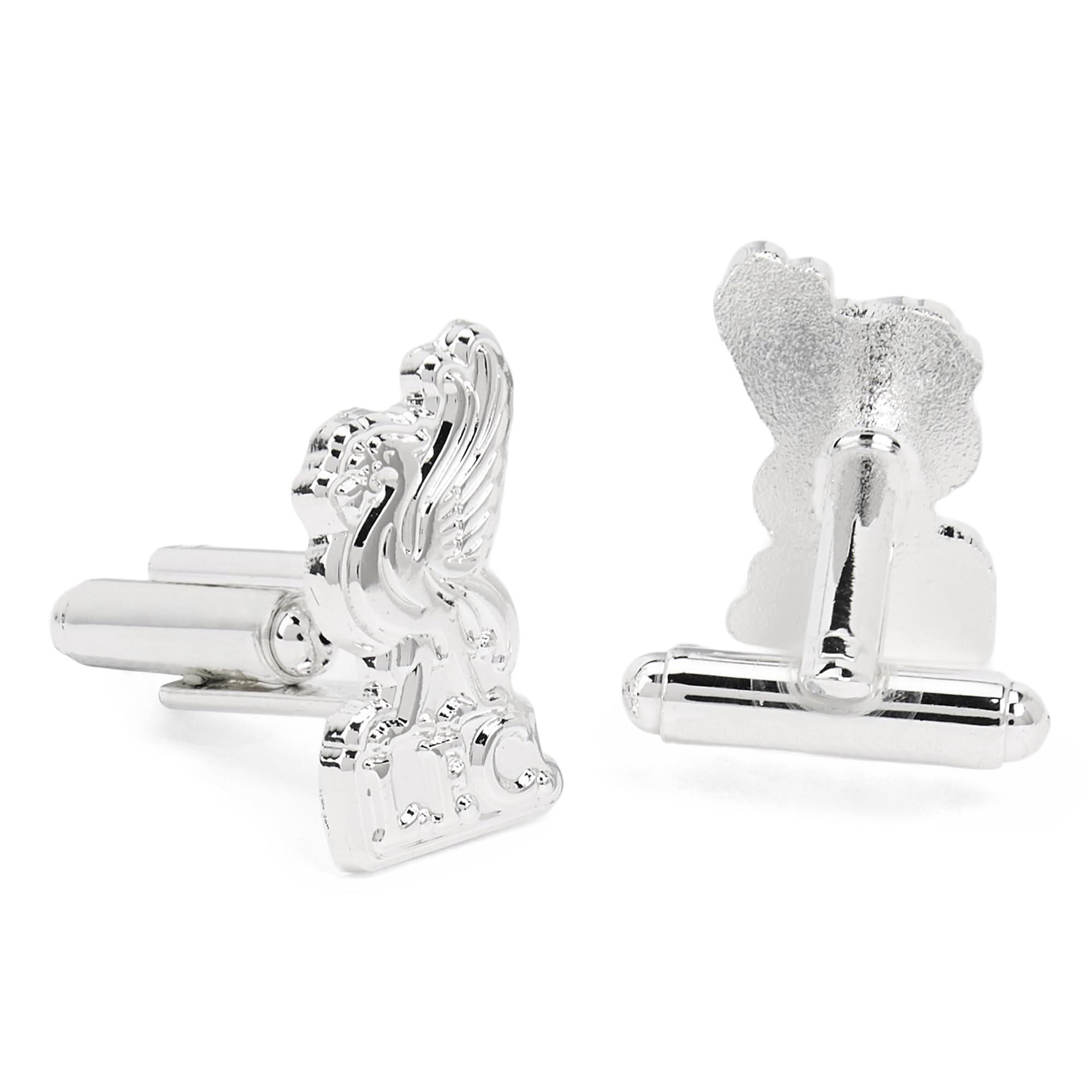 Officially Licensed Liverpool FC Official Silver Plated Liverbird Crest Cufflinks in Presentation Gift Box