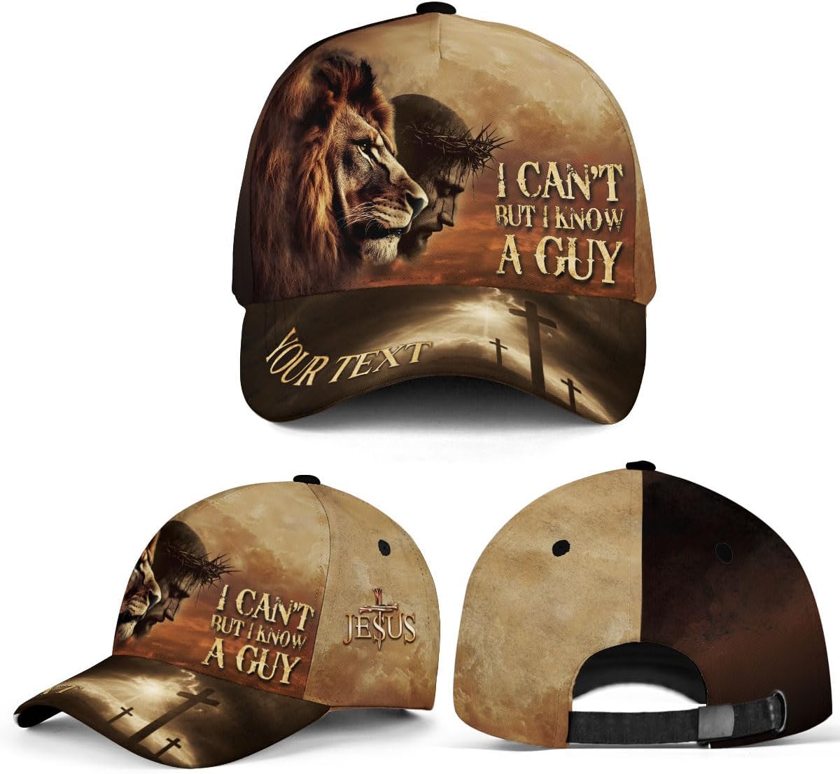 Personalized I Can't But I Know A Guy Hats for Men Women, Custom Christian Gifts for Men, Christian Hats Men, Jesus Hat