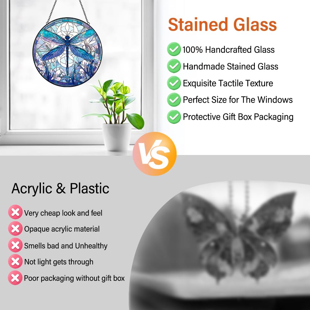 Attrape-Soleil Féerique Pour Fenêtre, Décoration Murale En Acrylique | Ornement De Vitrail En Forme De Cœur, Décor De Fenêtre Magique Pour Salon, Chambre - Déco Murale Féerique, Cadeau Pour Maison