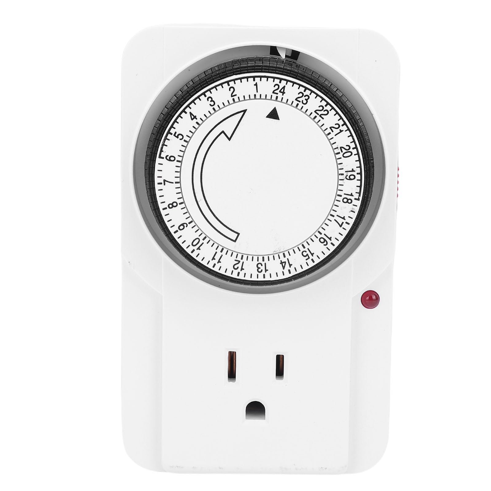 24 Hour Mechanical Timer, 15 Minute Intervals Programmable Mechanical Outlet Timer for Water Dispenser Water Heater Air Conditioner Rice Cooker Light