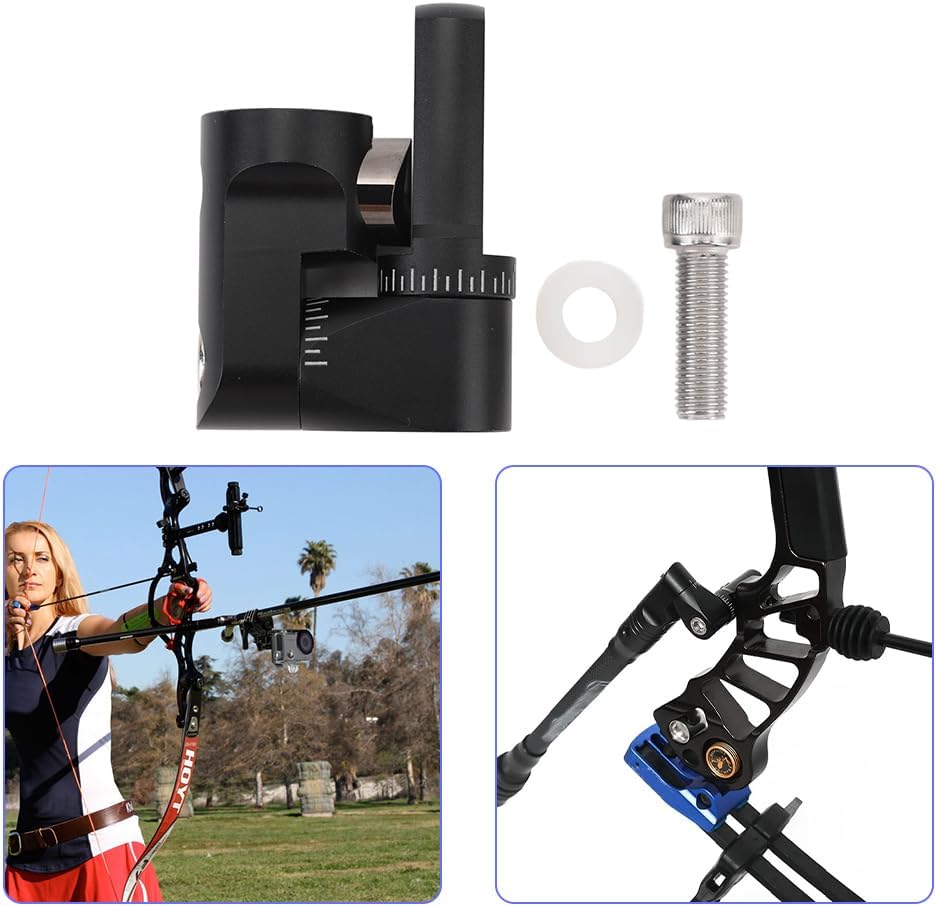 Archery Single Side Adjustable V Bar Mount,Compound Bow Quick Release Improved Stabilization Stabilizer Mount for Accuracy Lightweight Accessory Accurate Practice Sessions
