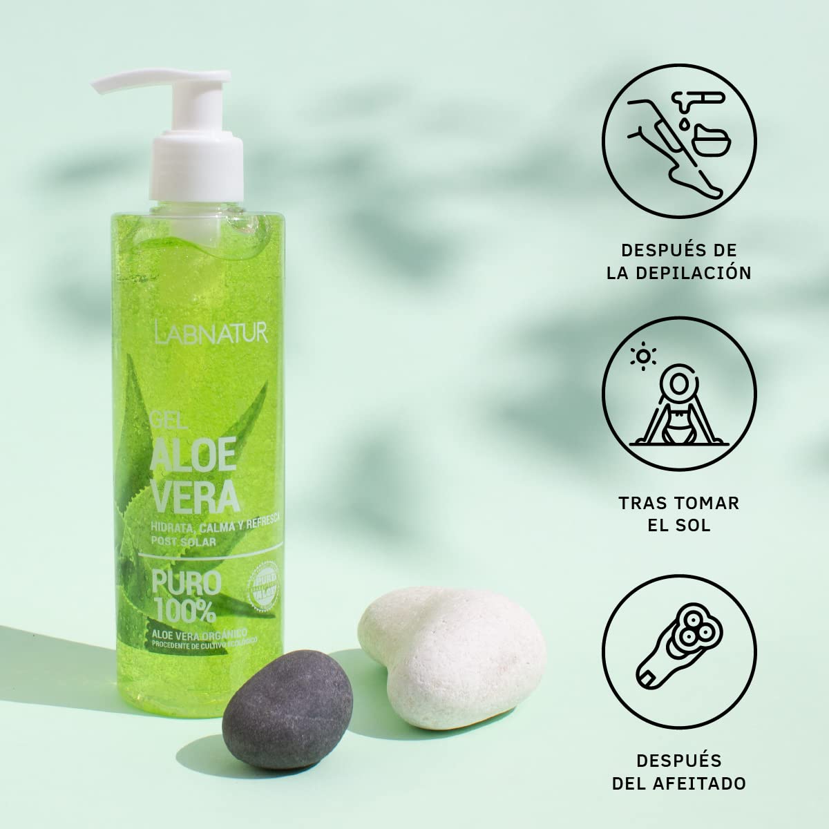 Aloe Vera Gel, 100% rein, biologisch und vegan, fr Krper und Gesicht,  spendet Feuchtigkeit, regeneriert, Narben, beruhigt, erfrischt die Haut,  Aftersun, Haarentfernung, Rasur, schnelle Absorption, : Amazon.de: Kosmetik