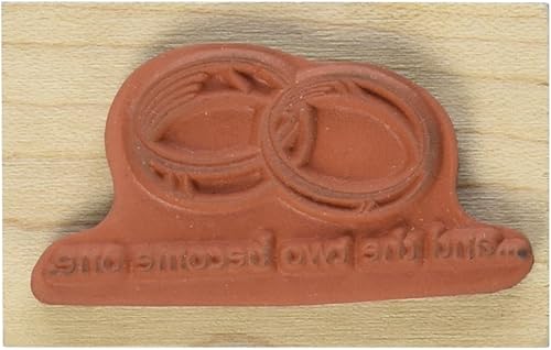 Miniatura 2 de Inkadinkado Sello de madera para anillo de boda para tarjetas de boda, 1.5 pulgadas de ancho x 2.8 pulgadas de largo