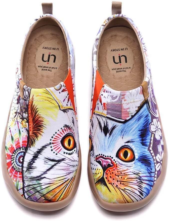Women's Art Painted Travel Shoes Slip On Casual Knit Loafers Lightweight Comfort Fashion Sneaker Toledo ⅠBirds and Flowers
