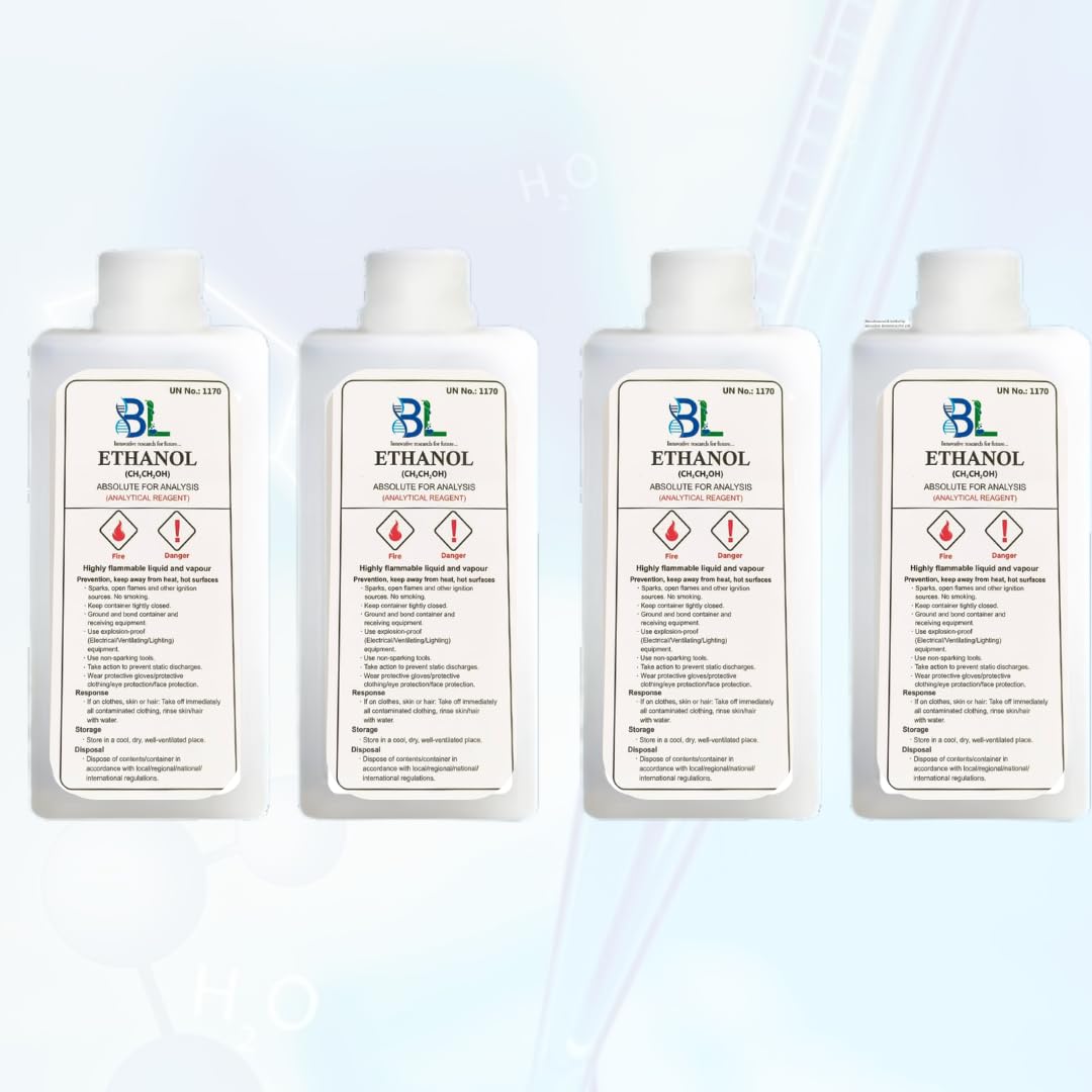 High-Premium Quality Double-Distilled 99.9% Purity Denatured Ethanol ISO 9001:2015 Certified Suitable for Analytical & Laboratory Use Generic Brand | Net Volume: 2 Liter (500 ml x 4)-image-14