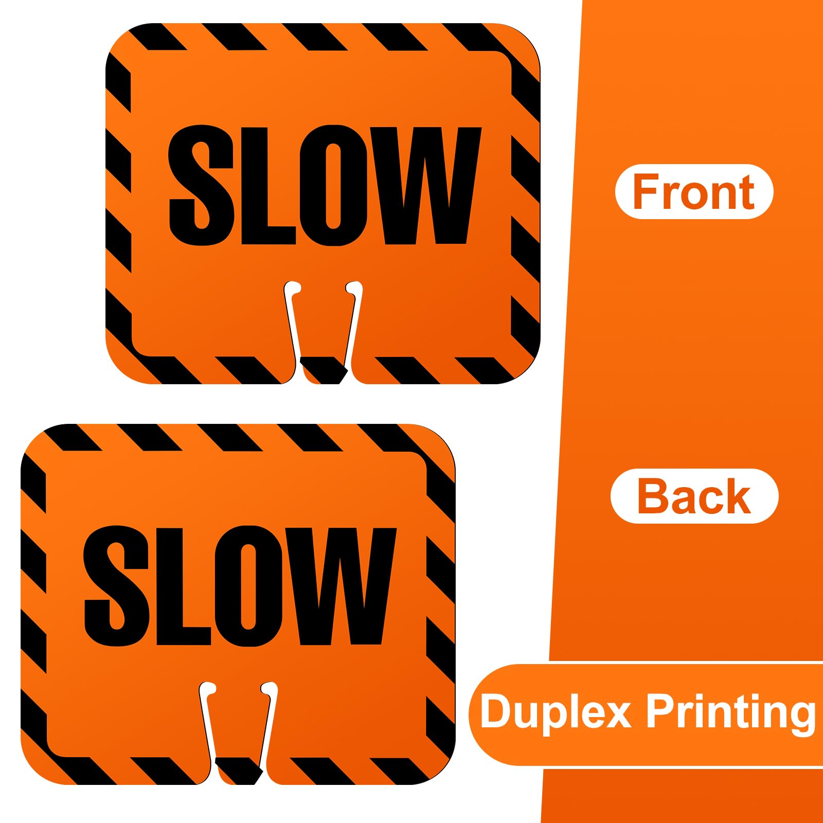 Flutesan 3 Pcs Slow Traffic Cone Signs, Cone Top Warning Road Work Parking — Amazon image 3