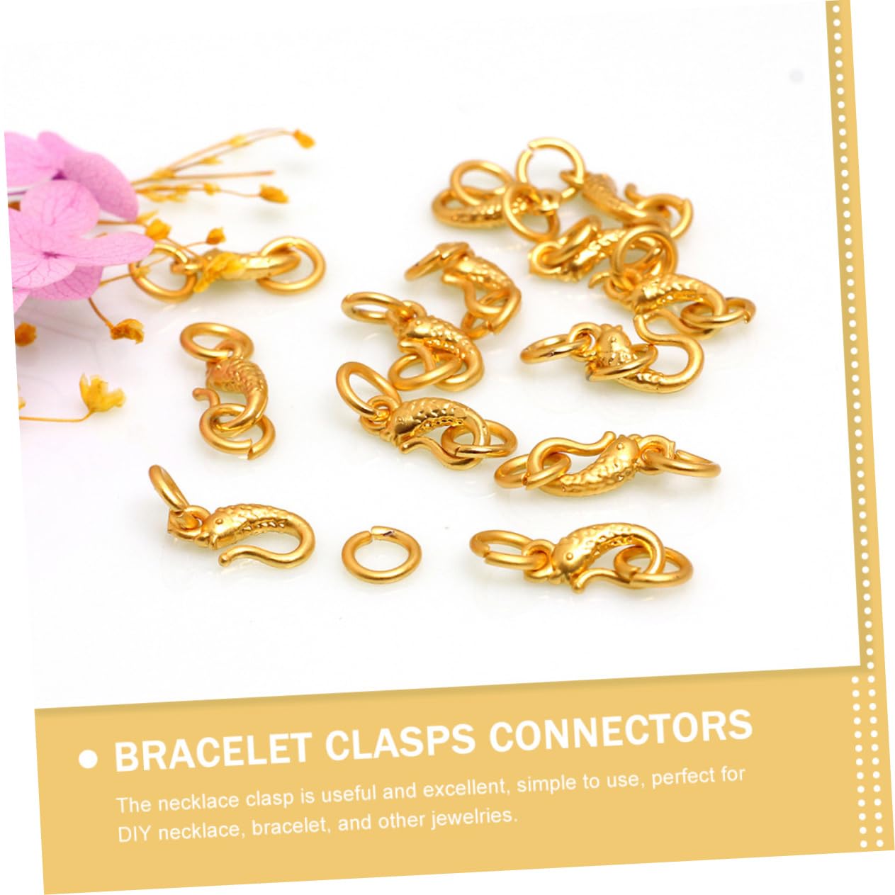 NUOBESTY 40pezzi Chiusure Per Collane Fai Da Te Da Chiusura Forma Di Pesce Accessori Per Gioielli Perfetta Per Collane e Braccialetti