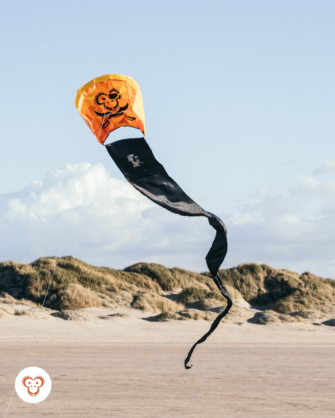 Skymonkey Cloudpirat Kinder Drache Outdoor ab 8 Jahren - inkl. 81 cm Drachenschnur - Größe L, Sunsetorange
