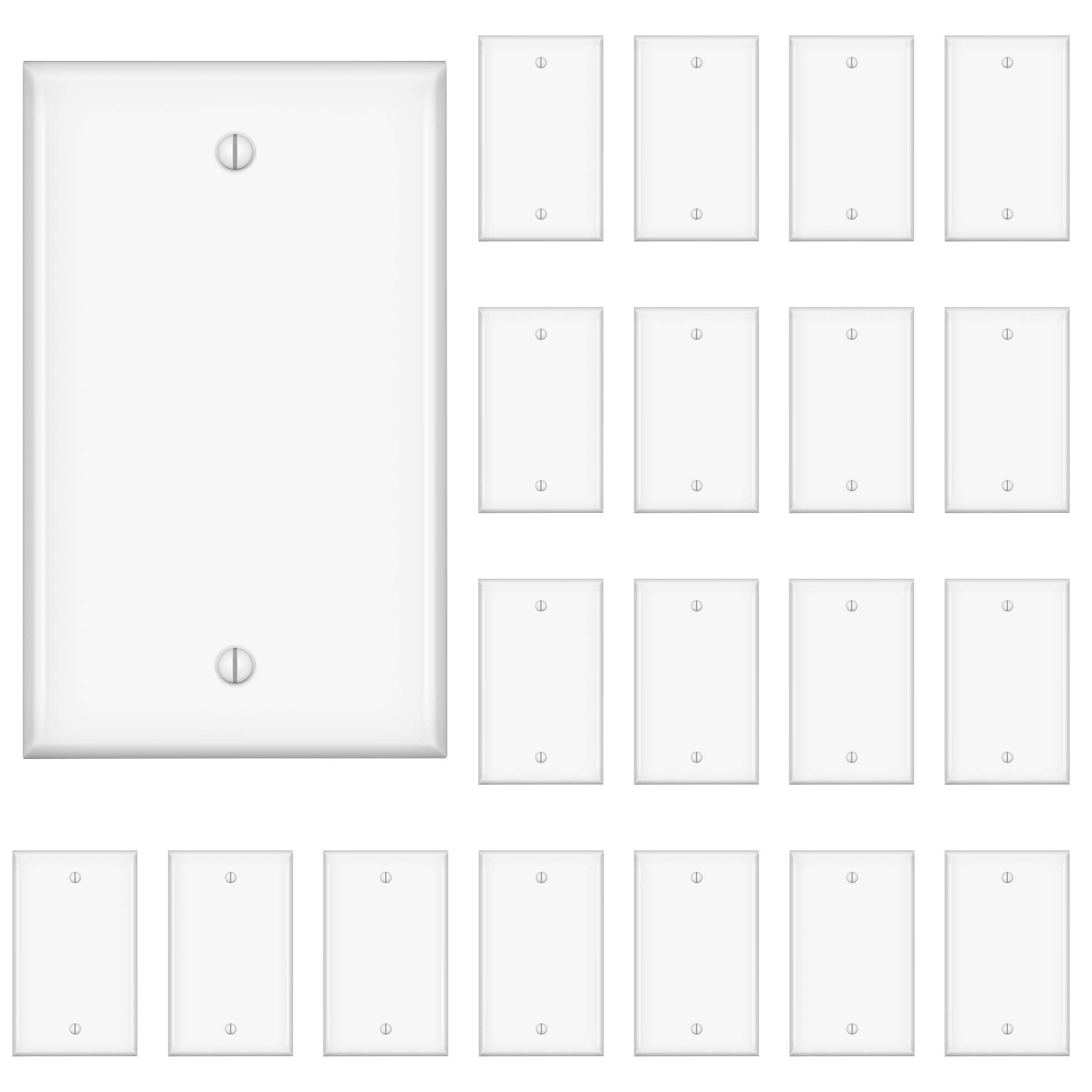 Lot De 2 Plaques Murales Vierges Sans Appareil, Taille Standard, 11,4 X