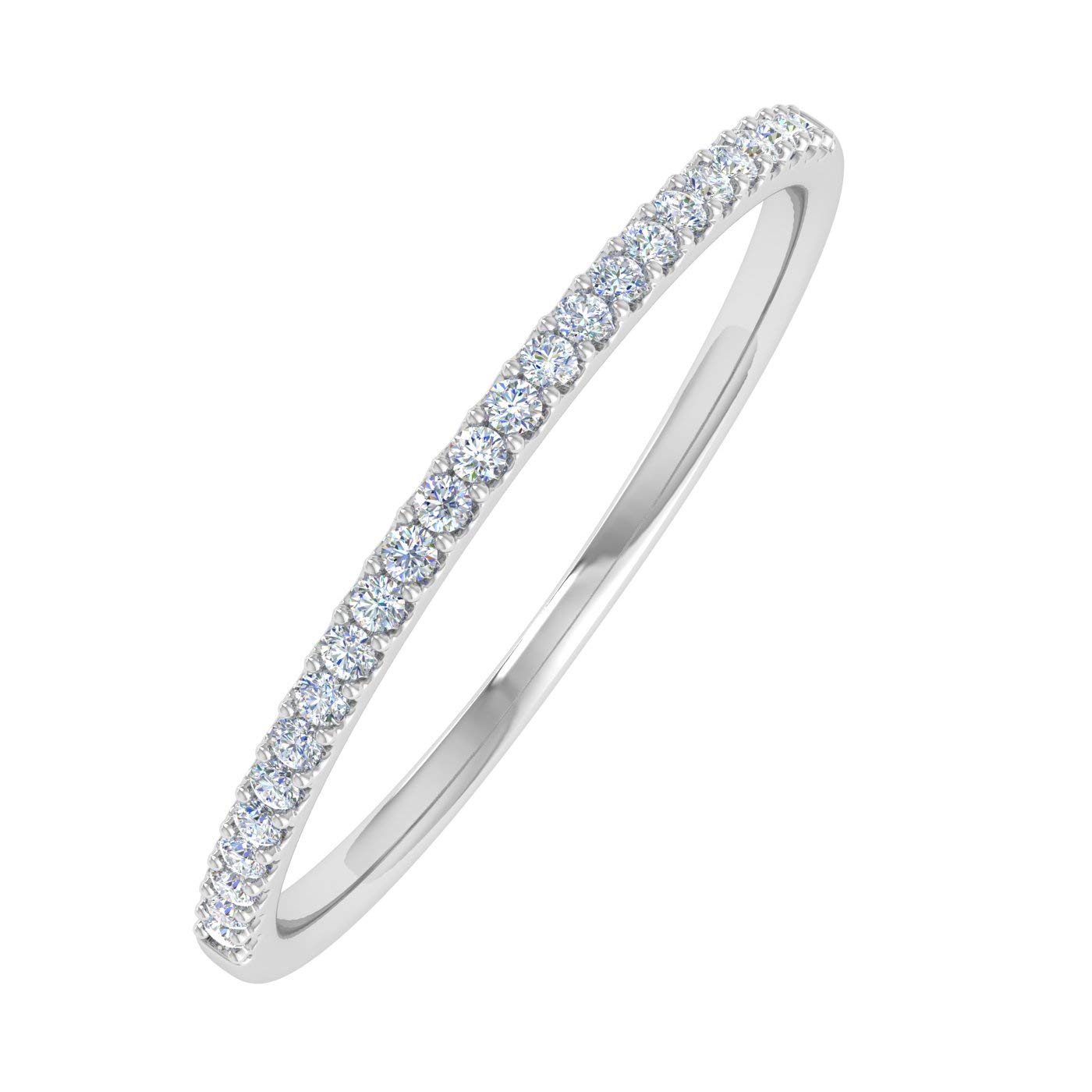 FINEROCK 0.08 cttw Dainty Anniversary Stackable Ring