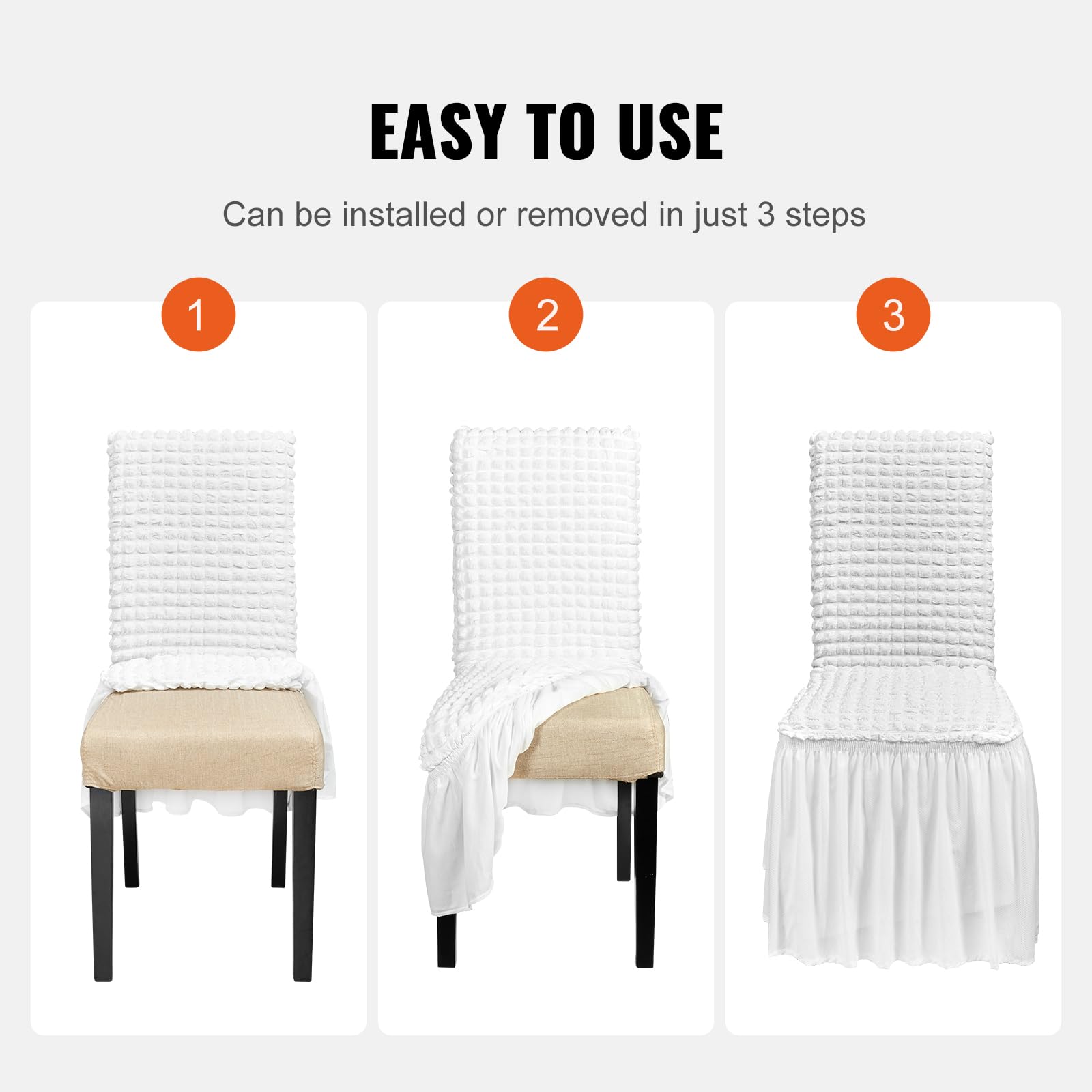 VEVOR HOUSSES DE chaise pliante en élasthanne extensible 200 pcs
