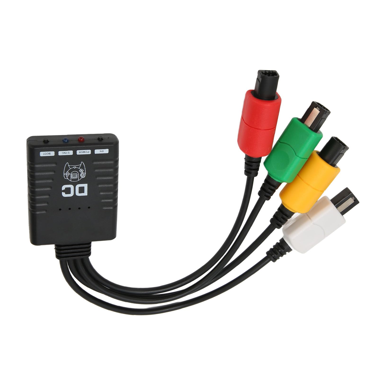 Adaptador de Controlador Convertidor de Mango Inalámbrico BT para Consola Sega Dreamcast, Convertidor de Controlador BT de 4 Jugadores, Plug and Play Simple