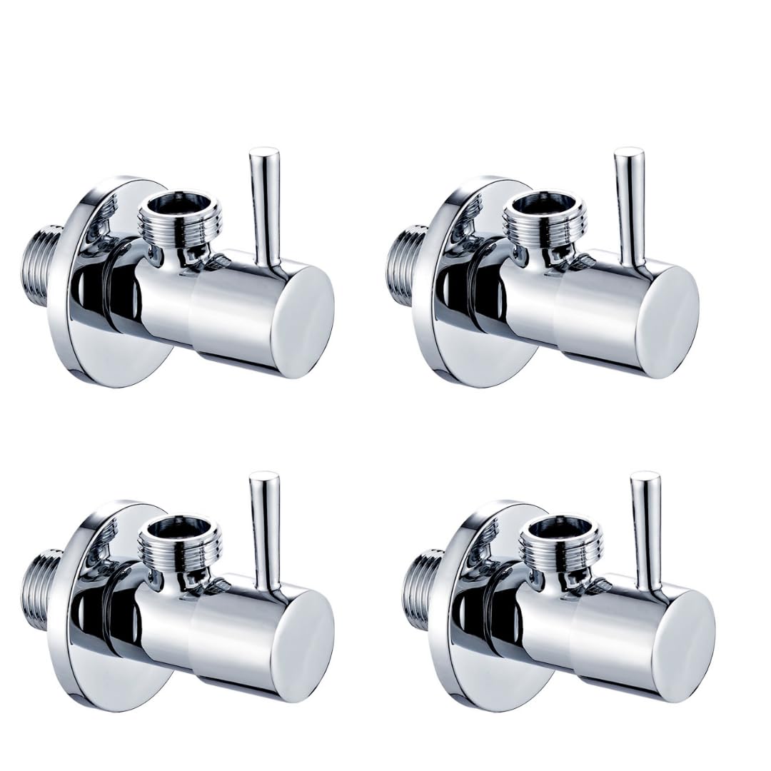 BATHBLISS - Flora Stainless Steel Angle Valve with Wall Flange (Pack of 4) (B0D8Z4Q4WL) Amazon Price History, Amazon Price Tracker